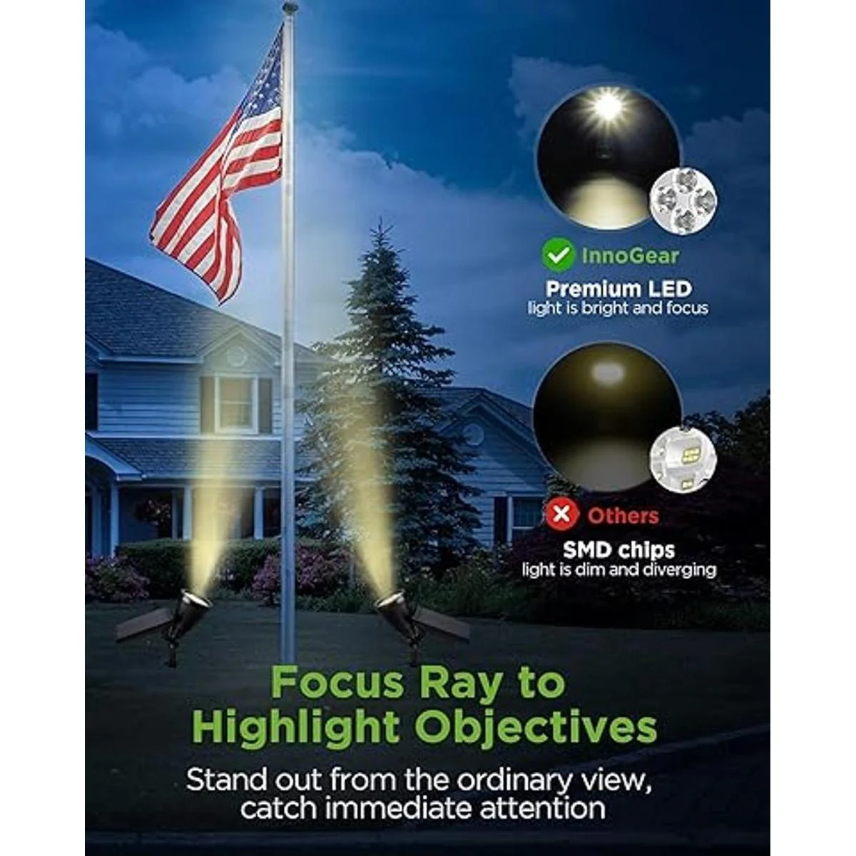 InnoGear Luces solares para exteriores impermeables con_3