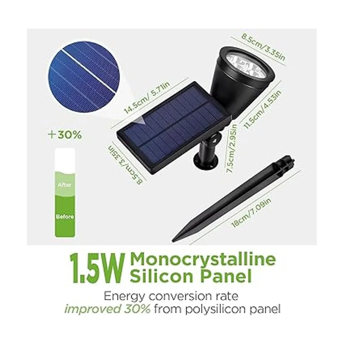 InnoGear Luces solares para exteriores impermeables con_4