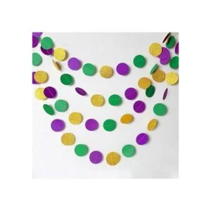 Kit de guirnalda de lunares circulares color dorado