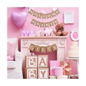 3 piezas de pancarta de bienvenida para bebé pancarta de