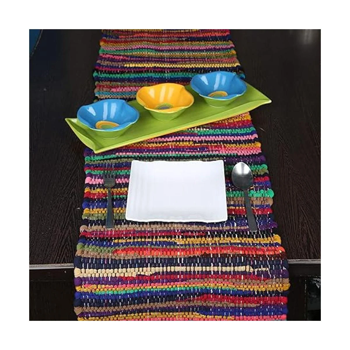 RAJRANG Camino de mesa con diseño de Rajasthan para ti_4