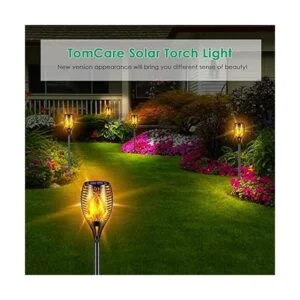 TomCare Luces solares 99 LED más altas y más grandes de_5