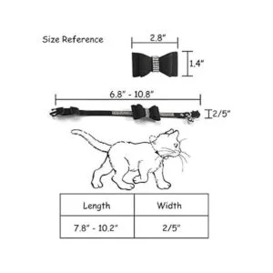 CHUKCHI Paquete de 2 collares de gato con diamantes