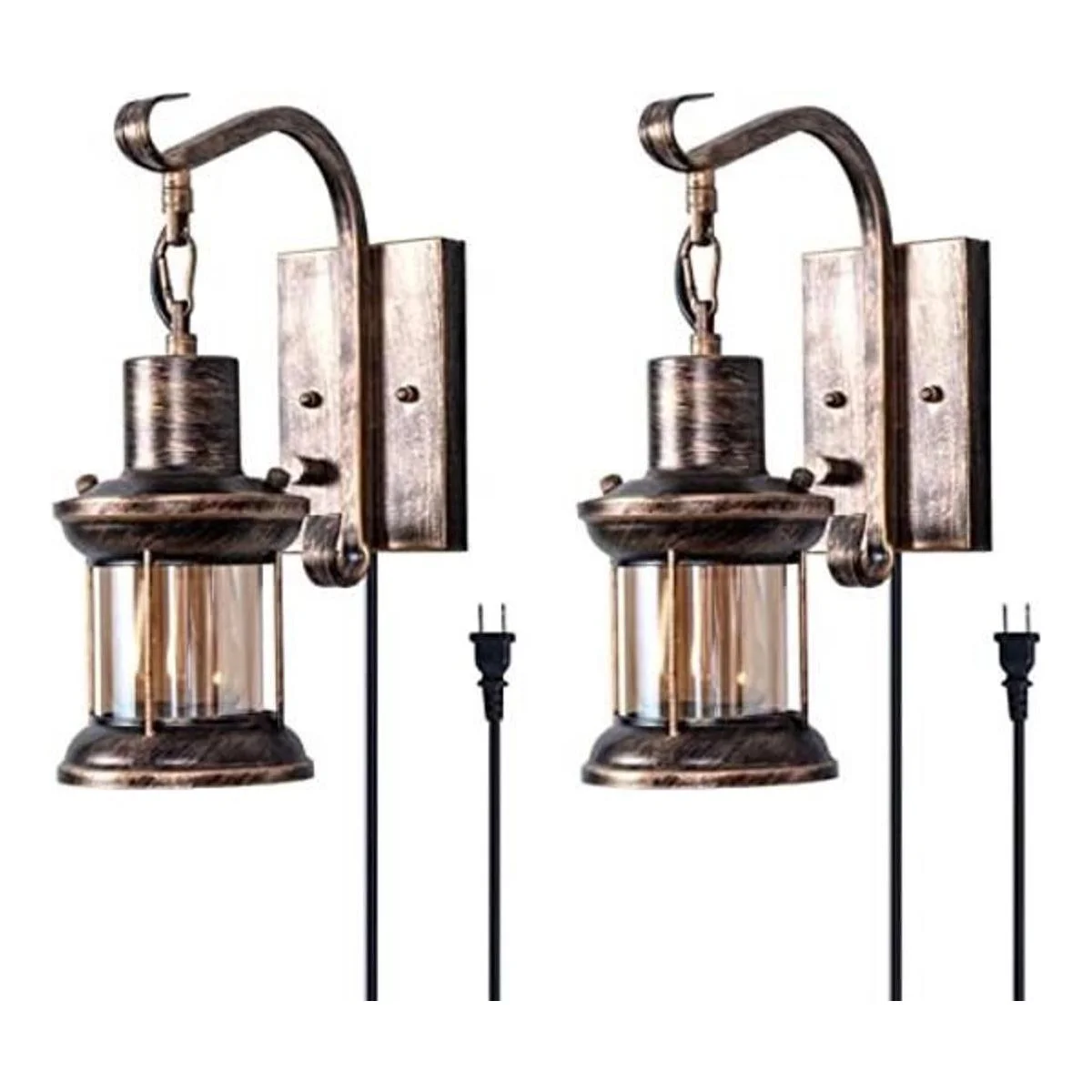 Lámpara de pared rústica para todos Bronce_1