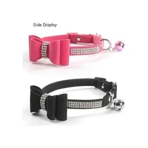 CHUKCHI Paquete de 2 collares de gato con diamantes