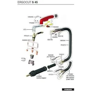 RX WELD 23pcs Plasma Cutter Linterna S25 S45 Kit de_5