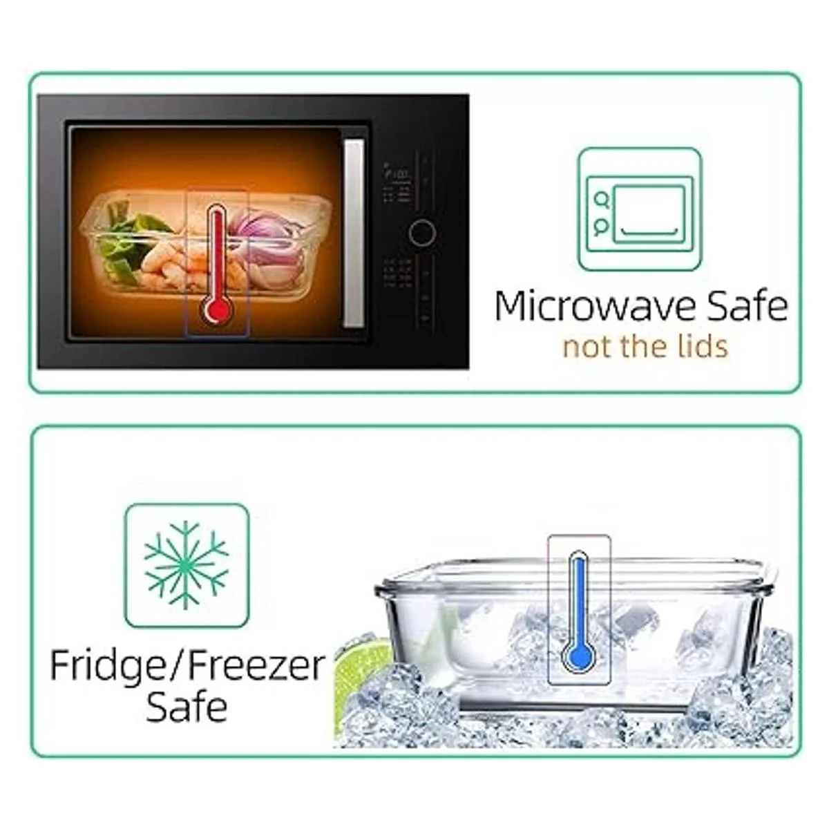 Paquete de 10 recipientes de almacenamiento de alimentos