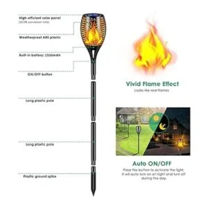 TomCare Luces solares 99 LED más altas y más grandes de_4