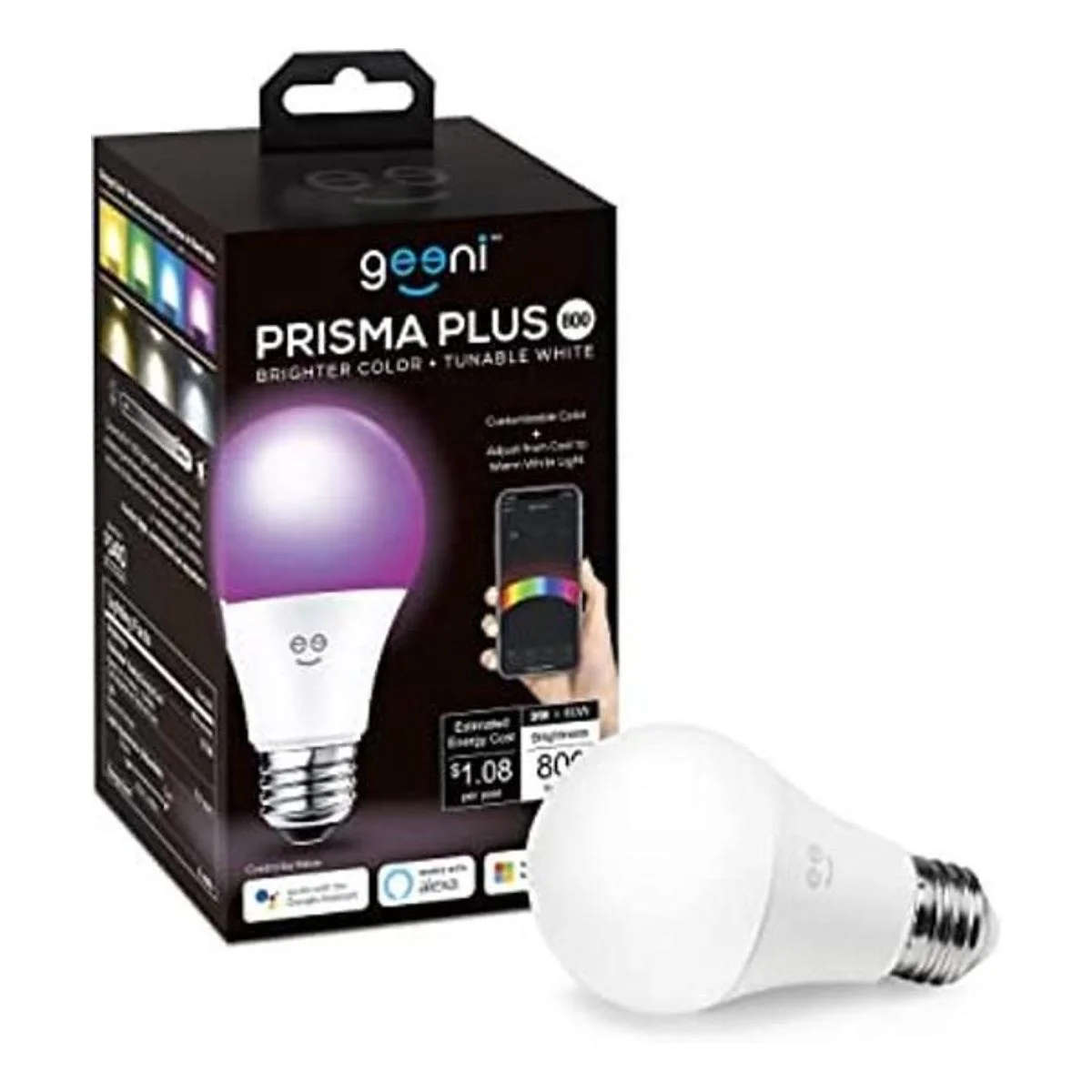 Geeni Prisma Plus 800 Bombilla LED WiFi inteligente color_1
