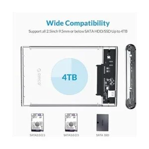 ORICO Caja de disco duro de 2.5 pulgadas 10 Gbps tipo C_4