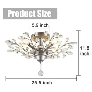 SEOL Candelabros vintage de ramas de cristal gris_3