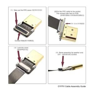 Cablecc CYFPV FPV HDMI macho a ángulo superior 90D HDMI_6