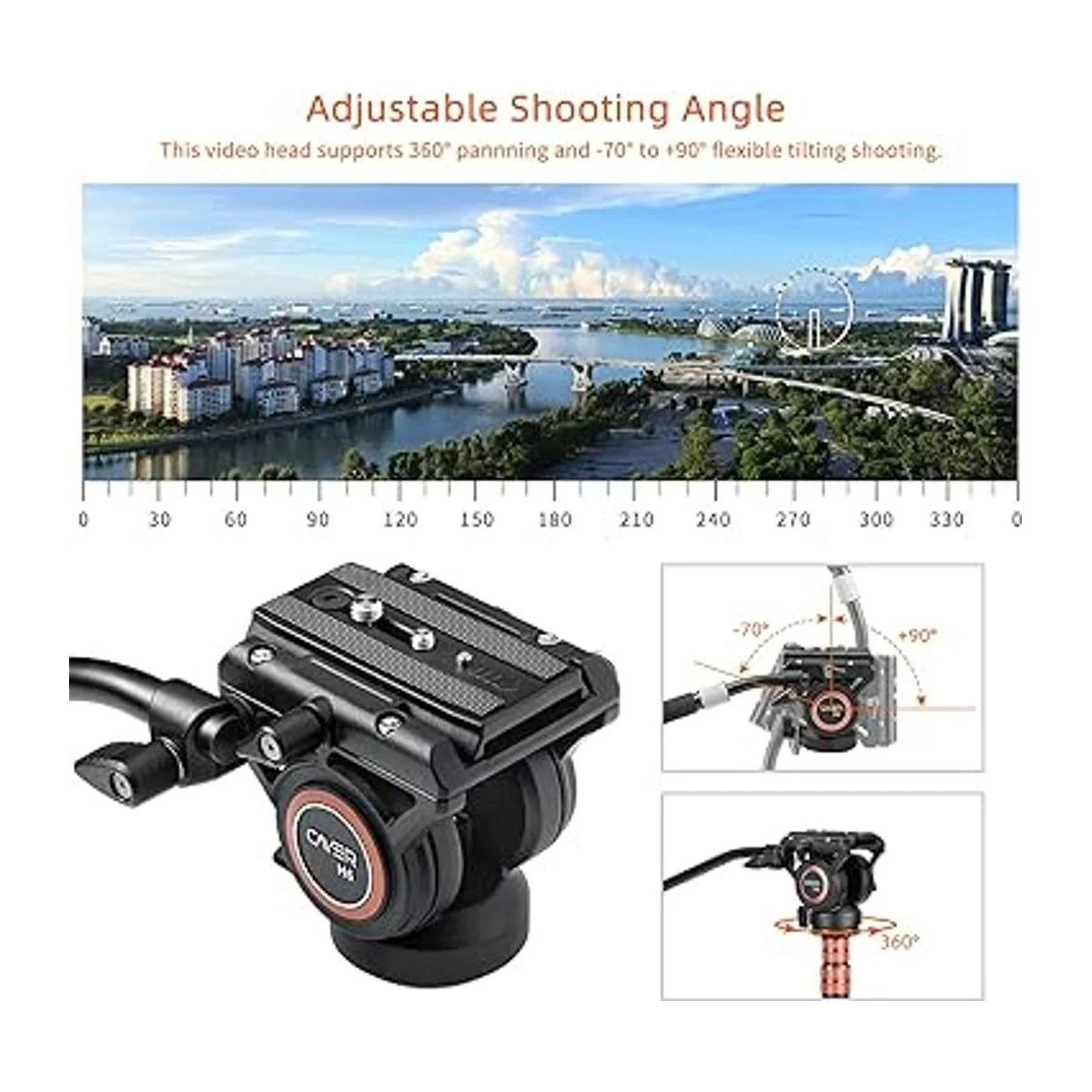 Cayer Cabezal de líquido de video H6 cabezal de bandeja_4