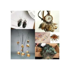 Mwoot Plumas de pollo naturales para manualidades 180