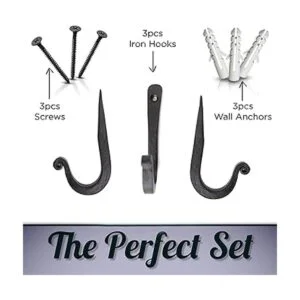 Blacksmith Ganchos de hierro forjado hechos a mano de