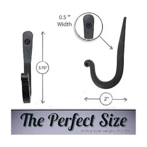 Blacksmith Ganchos de hierro forjado hechos a mano de