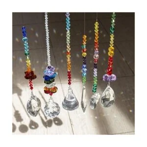 HD HYALINE DORA Colgantes de cristal con cristales de_6