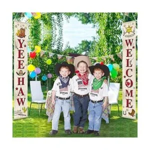 Juego de guirnalda de Yee Haw del oeste de vaquero para_4