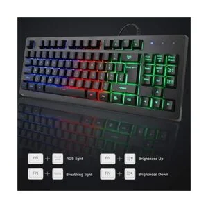 Teclado RGB para juegos de 87 teclas y combo de mouse_3