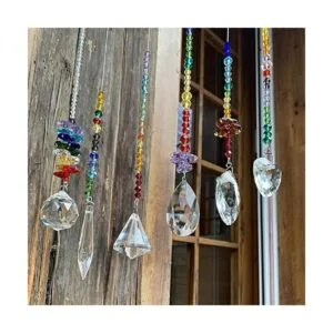 HD HYALINE DORA Colgantes de cristal con cristales de_5