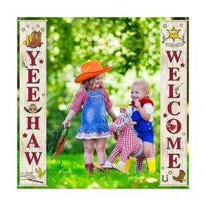 Juego de guirnalda de Yee Haw del oeste de vaquero para_3