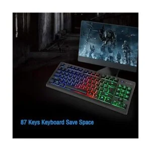 Teclado RGB para juegos de 87 teclas y combo de mouse_5
