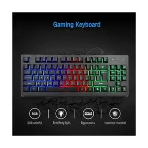 Teclado RGB para juegos de 87 teclas y combo de mouse_2