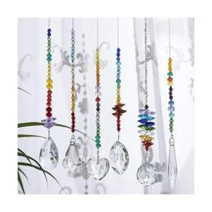 HD HYALINE DORA Colgantes de cristal con cristales de_3