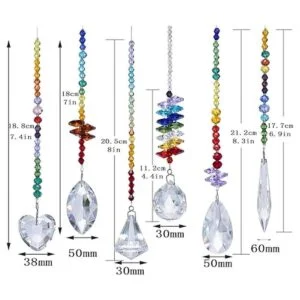 HD HYALINE DORA Colgantes de cristal con cristales de_2