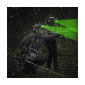 AuKvi Faro delantero de luz verde 3 modos de luz verde