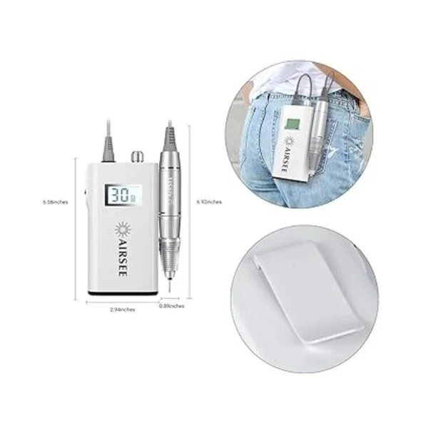 AIRSEE Taladro eléctrico recargable de 30000 rpm máquina_3