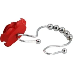 BEAVO Ganchos para cortina de ducha de color rosa 12