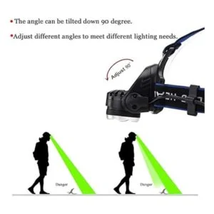 AuKvi Faro delantero de luz verde 3 modos de luz verde