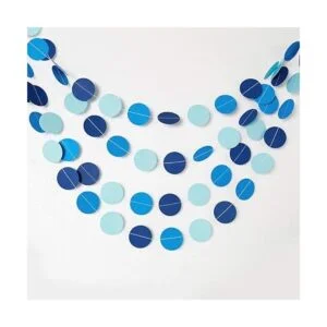 Decor365 Guirnalda de lunares circulares azules para_3
