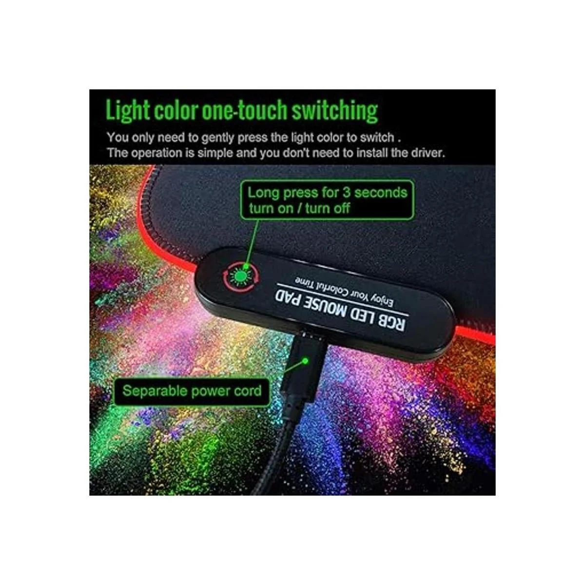 Alfombrilla de ratón RGB para juegos con 11 modos de_2