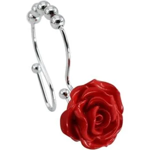 BEAVO Ganchos para cortina de ducha de color rosa 12