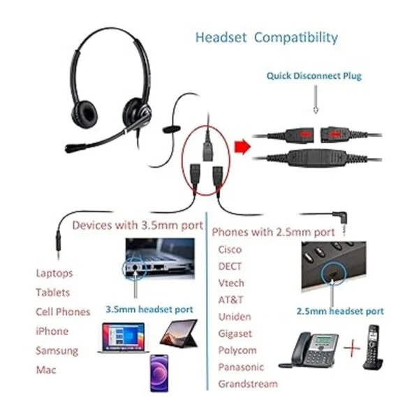 Auriculares de 0.098 in con micrófono de cancelación de_2