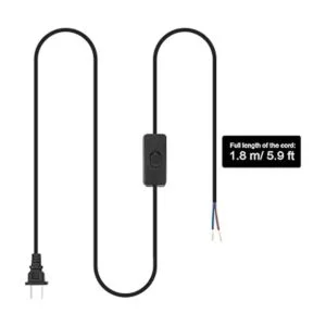 Pelopy Paquete de 10 cables de luz cable de lámpara con