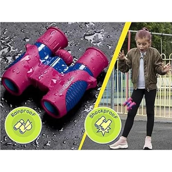 Binoculares para niños binoculares reales en rosa y azul_5