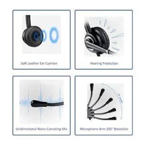 Auriculares de 0.098 in con micrófono de cancelación de_4