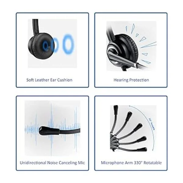 Auriculares de 0.098 in con micrófono de cancelación de_4