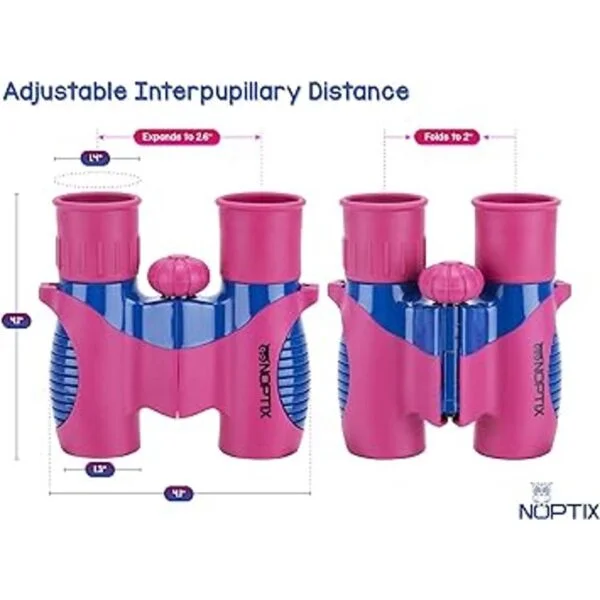 Binoculares para niños binoculares reales en rosa y azul_4