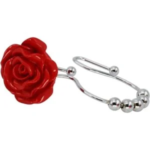 BEAVO Ganchos para cortina de ducha de color rosa 12