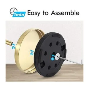 KES Soporte de papel higiénico dorado de pie independiente_6