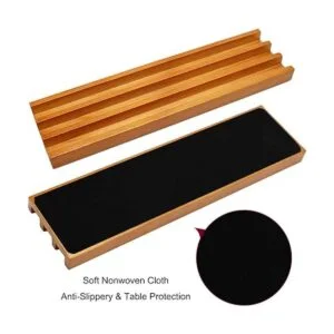 Exqline Organizador de bandejas de dominó de madera juego_4