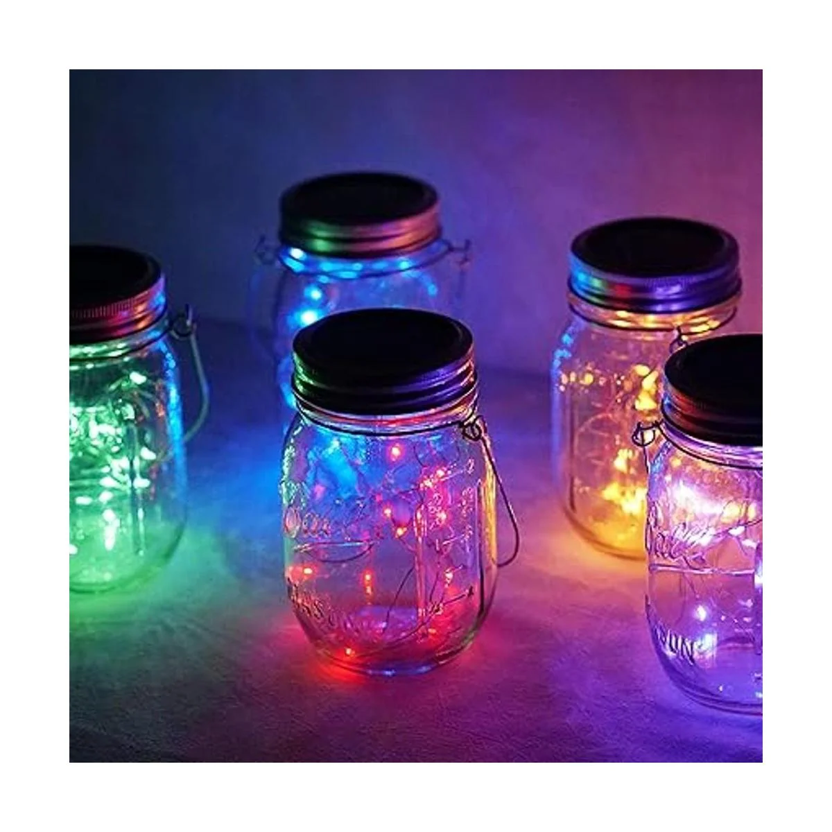 StarryMine Luces solares mejoradas para tarros de masón_4