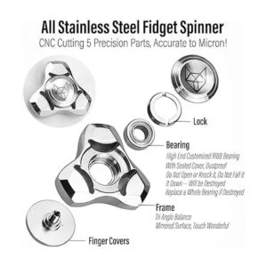 FREELOVE Fox Juguetes giratorios de triple metal para_3