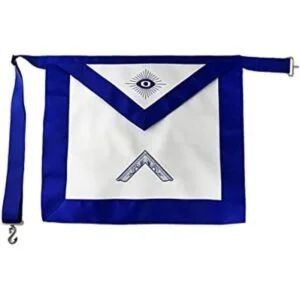 Delantal masónico de cuero sintético adorado maestro azul_1