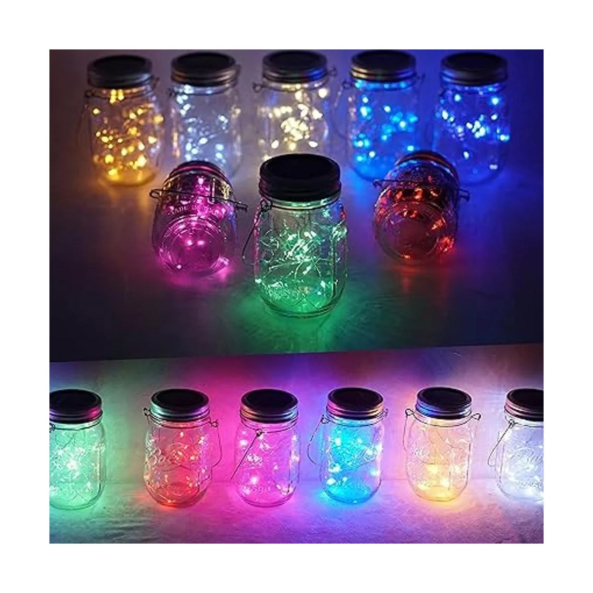 StarryMine Luces solares mejoradas para tarros de masón_3