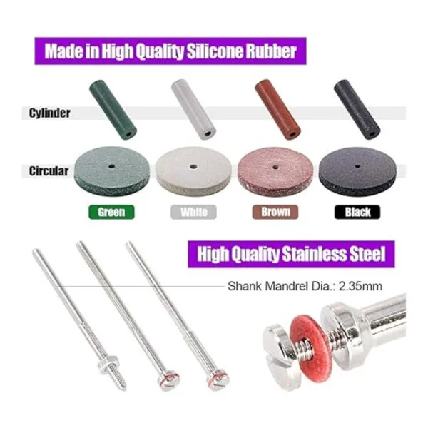 Swpeet Kit de 46 ruedas de pulido 40 piezas de 4 colores